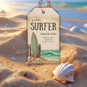 小さなサーファーヴィンテージの赤ちゃんシャワー ギフトタグ