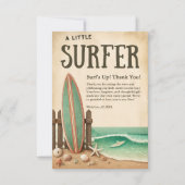 小さなサーファーヴィンテージの赤ちゃんシャワー サンキューカード (正面)