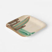 小さなサーファーヴィンテージの赤ちゃんシャワー ペーパープレート (傾斜あり)