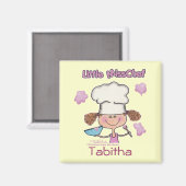 小さなシェフ恋しく思がパーソナライズ マグネット (正面/裏面)