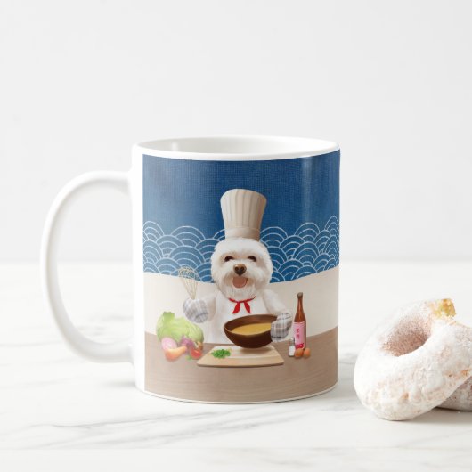 小さなシェフ犬 コーヒーマグカップ (ドーナツ)