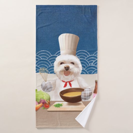 小さなシェフ犬 バスタオル (バスタオル)