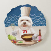 小さなシェフ犬 ラウンドクッション (裏面)