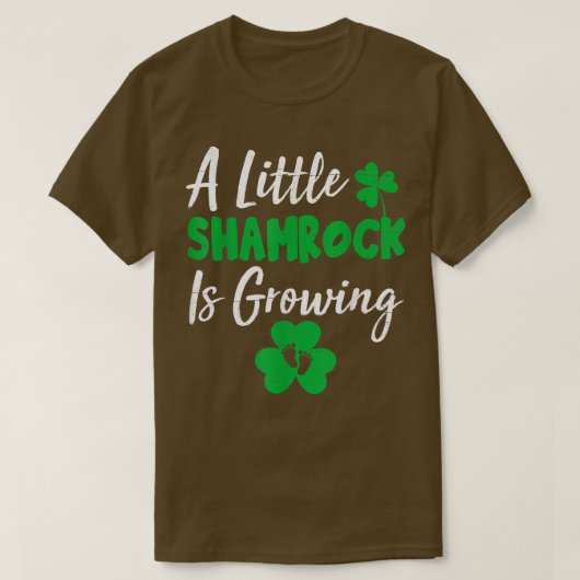小さなシャムロックがかわいいSt patricks day Tシャツ (デザイン正面)