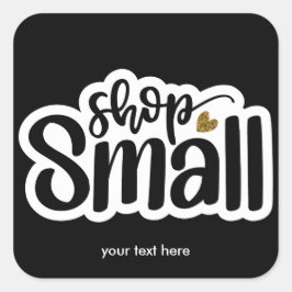小さなショップのステッカー スクエアシール