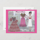 小さなジプシーの紙人形はがきマルガリータ ポストカード (正面/裏面)