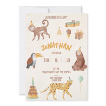 小さなジャングルの動物の誕生日