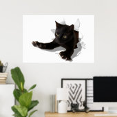 小さなジャンプのヒョウ ポスター (ホームオフィス)