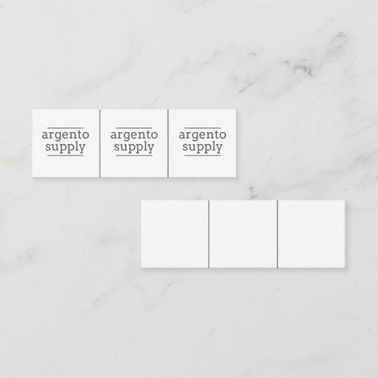 小さなジュエリーカスタマイズラベル – あなたのロゴ スキニー名刺 (正面/裏面)