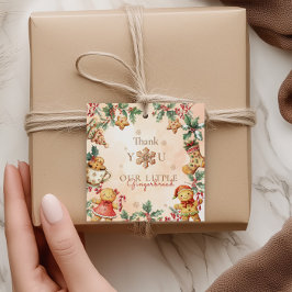 小さなジンジャーブレッドの誕生日クリスマスありがとう フェイバータグ