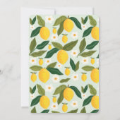 小さなスイーティーは邪魔だ  レモン ベイビー シャワー 招待状 (裏面)