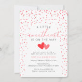 小さなスイートハート バレンタインベイビーシャワーの招待状 招待状 (正面)