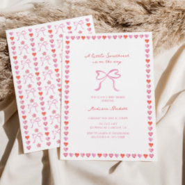 小さなスイートハート ワンダフル ベイビー シャワー 招待状