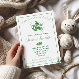 小さなスイートピーちゃんがやってくる！ベビーシャワー 招待状