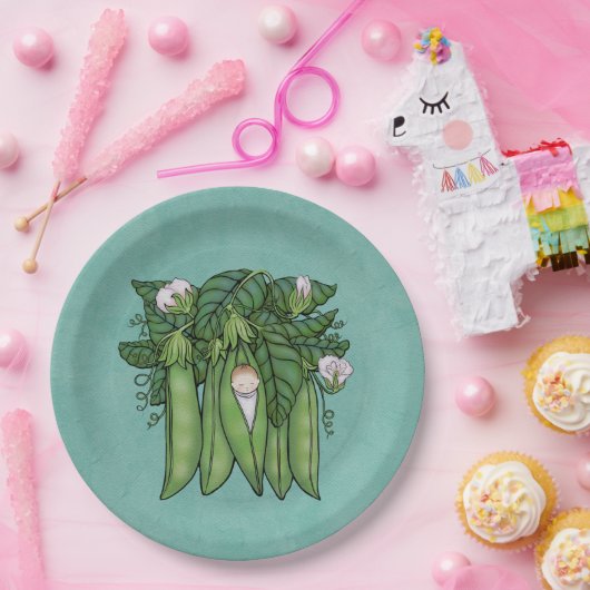 小さなスイートピーのベビーシャワー ペーパープレート (パーティー)