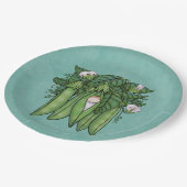 小さなスイートピーのベビーシャワー ペーパープレート (アングル)