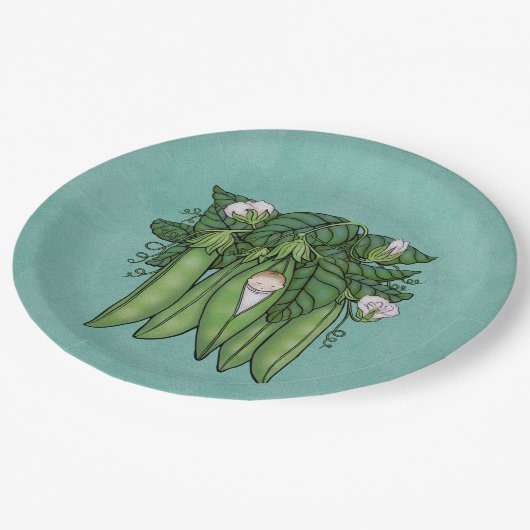 小さなスイートピーのベビーシャワー ペーパープレート (アングル)