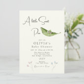 小さなスイートピーの赤ちゃんシャワー 招待状 (スタンド正面)