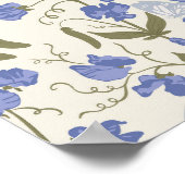 小さなスイートピーブルーとクリームの最初の誕生日 ポスター (角)