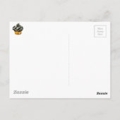 小さなスカルの黒いハロウィーンカップケーキ ポストカード (裏面)