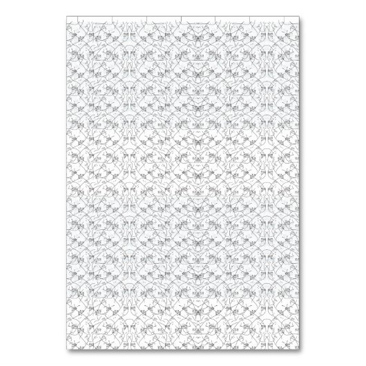 小さなスタイリッシュな形の繰り返しパターンが特徴のテーブルカード テーブルナンバー (正面)