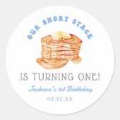 小さなスタックが1つの誕生日を回す ラウンドシール (正面)