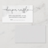 小さなスターグレー赤ちゃんシャワーおむつラッフル エンクロージャーカード (正面/裏面)