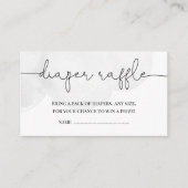 小さなスターグレー赤ちゃんシャワーおむつラッフル エンクロージャーカード (正面)