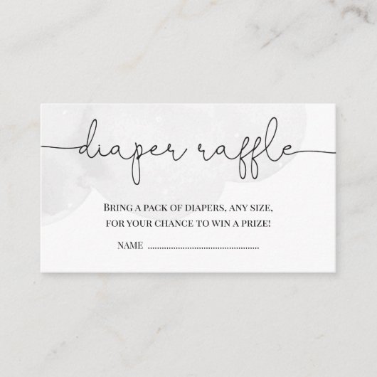 小さなスターグレー赤ちゃんシャワーおむつラッフル エンクロージャーカード (正面)