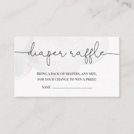 小さなスターグレー赤ちゃんシャワーおむつラッフル エンクロージャーカード