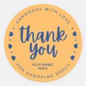 小さなステッカーを購入していただきありがとうございます ラウンドシール (正面)