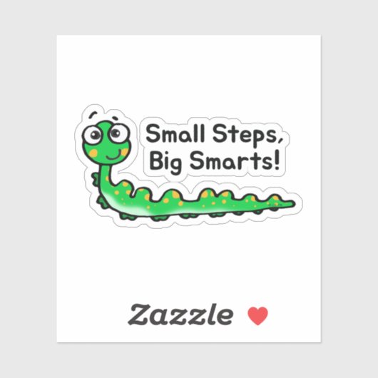 小さなステップ大きなSmartsキャタピラの漫画 シール (シート)