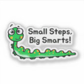 小さなステップ大きなSmartsキャタピラの漫画 シール (正面)