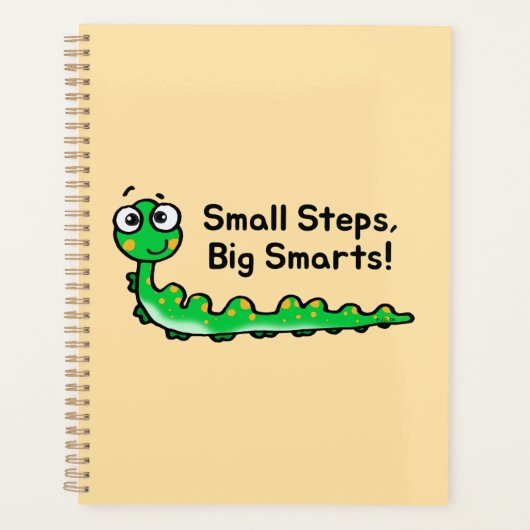 小さなステップ大きなSmartsキャタピラの漫画 プランナー手帳 (正面)