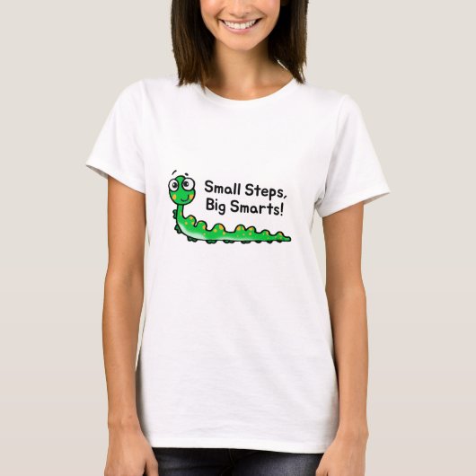 小さなステップ大きなSmartsキャタピラの漫画 Tシャツ (正面)