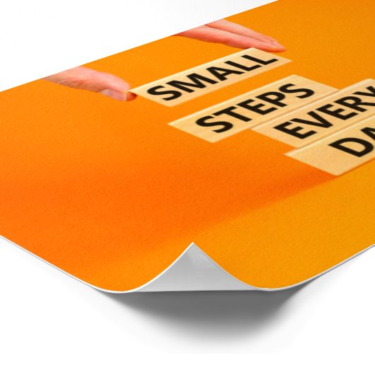 小さなステップ毎日のポスター ポスター (角)