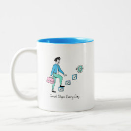小さなステップ毎日のモチベーション・マグ ツートーンマグカップ