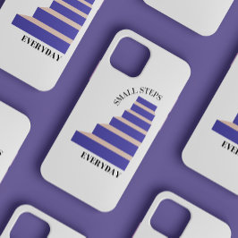 「小さなステップ毎日」かわいいフェミニンタイポグラフィ iPhone 12 MINIケース