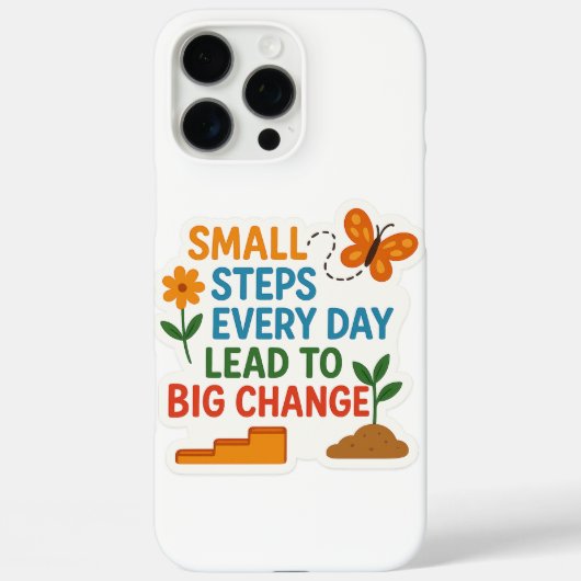 小さなステップ、大きな変更 – ステッやる気を起こさせるカー🌱 Case-Mate iPhoneケース (裏面)