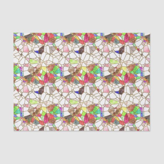 小さなステンドグラスのセクションの分離 薄葉紙 (正面)