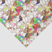 小さなステンドグラスのセクションの分離 薄葉紙 (詳細)