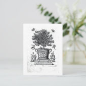 小さなステージ(彫刻)の骨壷の装飾木 ポストカード (スタンド正面)