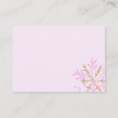 小さなスノーフレークおむつラッフルエンクロージャカード エンクロージャーカード (裏面)