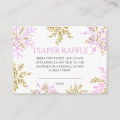 小さなスノーフレークおむつラッフルエンクロージャカード エンクロージャーカード (正面)