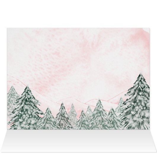 小さなスノーフレークのピンクの赤ちゃんシャワーありがとう (内部横(上))