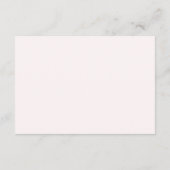 小さなスノーフレークのピンクの赤ちゃんシャワーのベビー エンクロージャーカード (裏面)