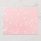 小さなスノーフレークのピンクベビーシャワーアドバイスカード (裏面)