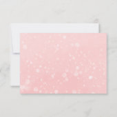 小さなスノーフレークのピンクベビーシャワーアドバイスカード 招待状 (裏面)