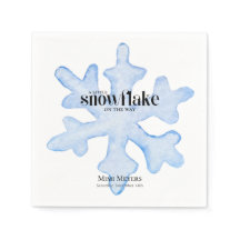 小さなスノーフレークのブルーウィンティ赤ちゃんシャワー