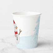 小さなスノーフレークのブルーベビーシャワー 紙コップ (裏面)